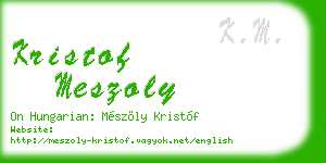 kristof meszoly business card